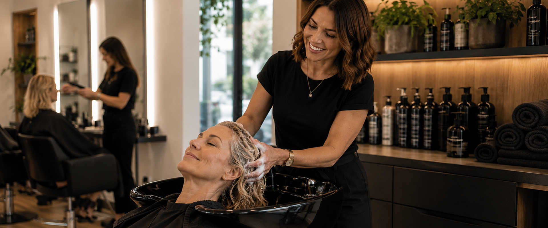 Entspannende Kopfmassage und Haarwäsche bei Avori Hairstyling